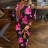 Women's Cross-shoulder Printed Sheath Dress - Myluvfit