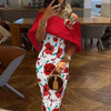 Women's Cross-shoulder Printed Sheath Dress - Myluvfit