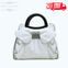 Chic Designer Leather Handbag: Retro Wedding Tote with Flower Embossed Details