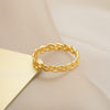 Gold Color Stainless Steel Twist Hollow Simple Rings for Women and Girls - Fashion Jewelry - Myluvfit