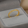 Gold Color Stainless Steel Twist Hollow Simple Rings for Women and Girls - Fashion Jewelry - Myluvfit