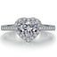 European And American White Copper Blue Heart-shaped Gemstone Ring Women - Myluvfit