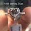 European And American White Copper Blue Heart-shaped Gemstone Ring Women - Myluvfit