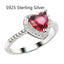European And American White Copper Blue Heart-shaped Gemstone Ring Women - Myluvfit