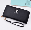 Leather Wallets Women Purses Zipper Long - Myluvfit
