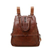 Multifunctional Backpack Textured Leather Cowhide Handbag New Fashion Cover Bag Women - Myluvfit