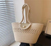 New Pearl Bag Large Capacity Cotton String Woven Handbag For Women - Myluvfit