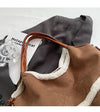 2pcs Women Plush Totes Casual Large-capacity Suede Handbag Winter Bags - Myluvfit