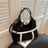 2pcs Women Plush Totes Casual Large-capacity Suede Handbag Winter Bags - Myluvfit