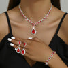 Jewelry Suit Necklace Ear Stud Bracelet Three-piece Set - Myluvfit