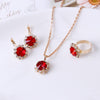 Stunning European & American Fashion Crystal Jewelry Set: Necklace, Earrings, Ring🌟 - Myluvfit