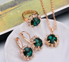 Stunning European & American Fashion Crystal Jewelry Set: Necklace, Earrings, Ring🌟 - Myluvfit