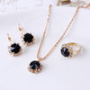 Stunning European & American Fashion Crystal Jewelry Set: Necklace, Earrings, Ring🌟 - Myluvfit