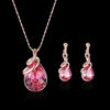 Sparkle with Style: Alloy Gemstone Jewelry Set Necklace - Perfect for Every Occasion! - Myluvfit