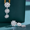Sapphire Jewelry Floral Full Diamond Earrings - Myluvfit