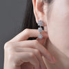 Sapphire Jewelry Floral Full Diamond Earrings - Myluvfit