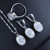 Jewelry Set Diamond, Zircon, Copper-plated - Myluvfit