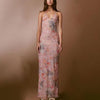 Floral Print Halter Spaghetti Straps Dress Sexy Slim Butterfly Back Dressess Spring Summer Womens Clothing - Myluvfit