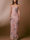 Floral Print Halter Spaghetti Straps Dress Sexy Slim Butterfly Back Dressess Spring Summer Womens Clothing - Myluvfit