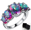 Sparkle in Style: Colorful Cubic Zirconia Rings for Women - Trendy Fashion Jewelry - Myluvfit