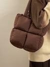 High-grade Diamond Soft Cotton Filled Large Capacity Handbag For Women - Myluvfit