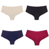 Half Buttock Underwear Female Three Pack Ice Silk Without Trace A Piece Of - Myluvfit
