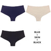 Half Buttock Underwear Female Three Pack Ice Silk Without Trace A Piece Of - Myluvfit