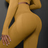 High Waist Seamless Yoga Pants Women's Solid Color Full Length Leggings Fitness Hip Up Running Sport Gym Legging Outfits - Myluvfit