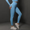 High Waist Seamless Yoga Pants Women's Solid Color Full Length Leggings Fitness Hip Up Running Sport Gym Legging Outfits - Myluvfit