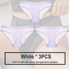 Low Waist Mesh Solid Color Briefs - Myluvfit