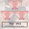 Low Waist Mesh Solid Color Briefs - Myluvfit