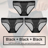 Low Waist Mesh Solid Color Briefs - Myluvfit