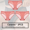 Low Waist Mesh Solid Color Briefs - Myluvfit