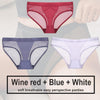 Low Waist Mesh Solid Color Briefs - Myluvfit