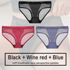 Low Waist Mesh Solid Color Briefs - Myluvfit