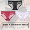 Low Waist Mesh Solid Color Briefs - Myluvfit