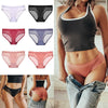 Low Waist Mesh Solid Color Briefs - Myluvfit