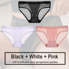 Low Waist Mesh Solid Color Briefs - Myluvfit