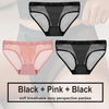 Low Waist Mesh Solid Color Briefs - Myluvfit