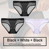 Low Waist Mesh Solid Color Briefs - Myluvfit