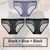 Low Waist Mesh Solid Color Briefs - Myluvfit