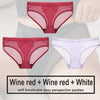Low Waist Mesh Solid Color Briefs - Myluvfit