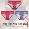 Low Waist Mesh Solid Color Briefs - Myluvfit