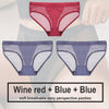 Low Waist Mesh Solid Color Briefs - Myluvfit