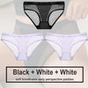 Low Waist Mesh Solid Color Briefs - Myluvfit