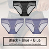 Low Waist Mesh Solid Color Briefs - Myluvfit