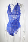 Nightclubs Party Underwear Halter Spaghetti Straps Blue Jumpsuit - Myluvfit