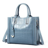 Crocodile Pattern Woven Handbag Women Leather Handbags - Myluvfit