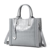 Crocodile Pattern Woven Handbag Women Leather Handbags - Myluvfit