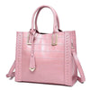 Crocodile Pattern Woven Handbag Women Leather Handbags - Myluvfit